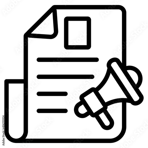 An icon design of content marketing