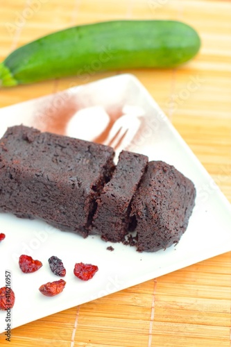 Zucchini cranberry chocolate loaf cake
