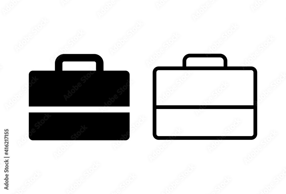 Briefcase icon set. suitcase icon. luggage symbol. Briefcase icon set. suitcase icon. luggage symbol.