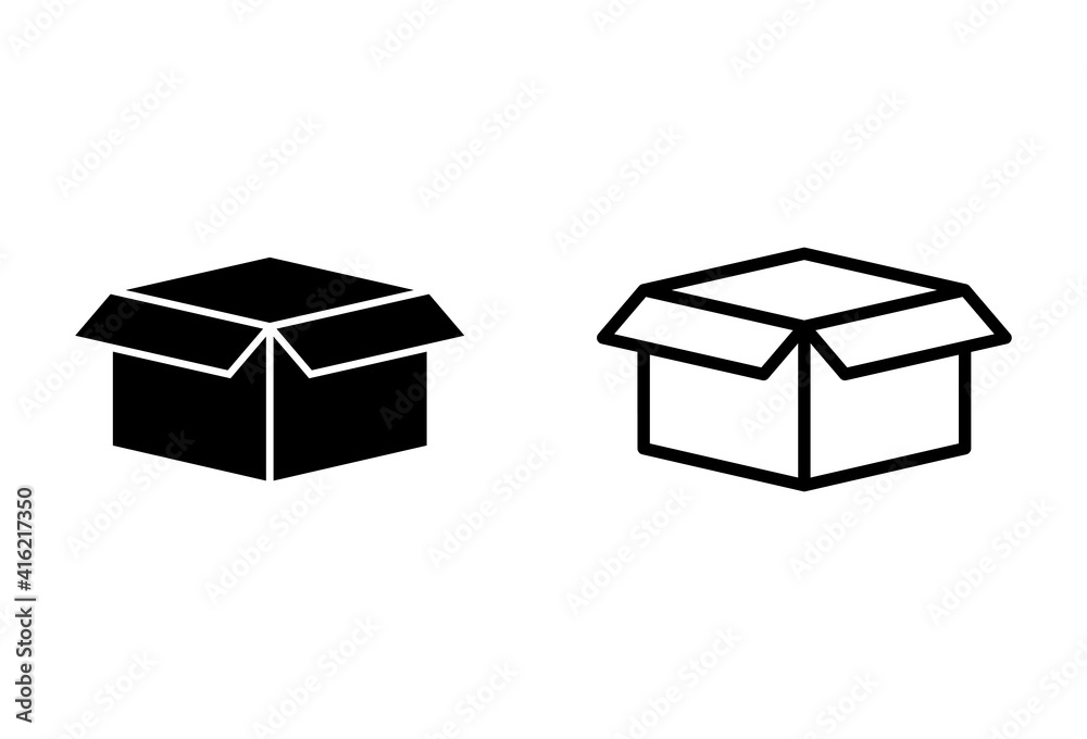 Box icon set. box vector icon, package, parcel