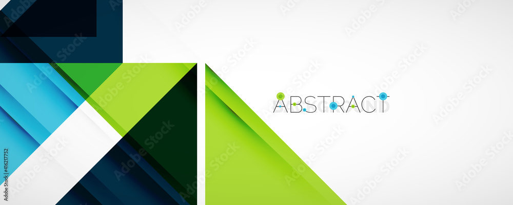 Set of vector triangle geometric backgrounds. Vector illustration for covers, banners, flyers and posters and other designs