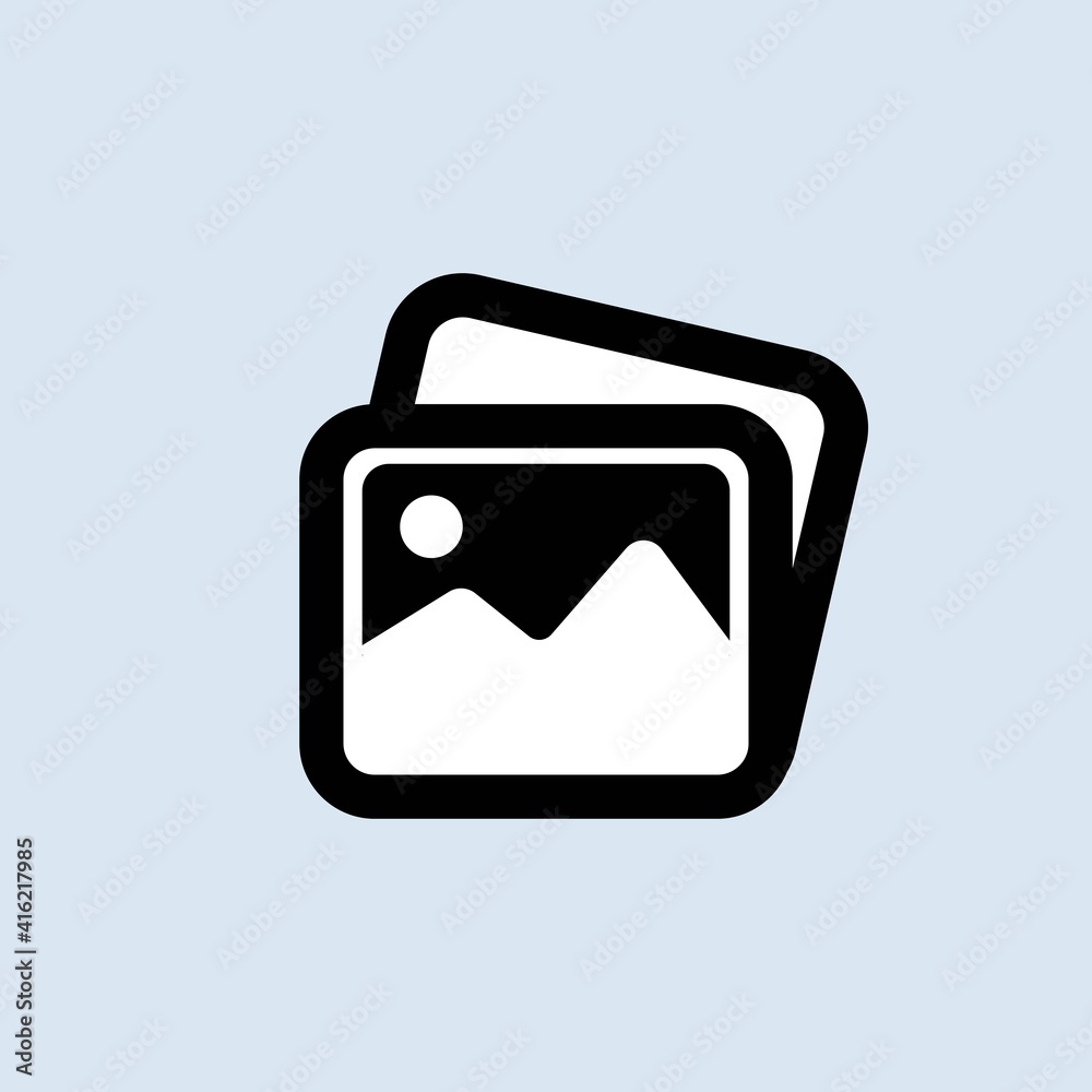 Photos media types. Pictures, image icon. Image gallery icon symbol. Photo icons. Vector EPS 10