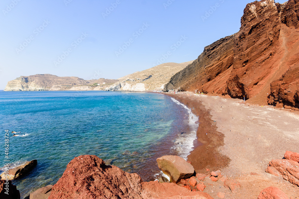 The red beach in Santorini