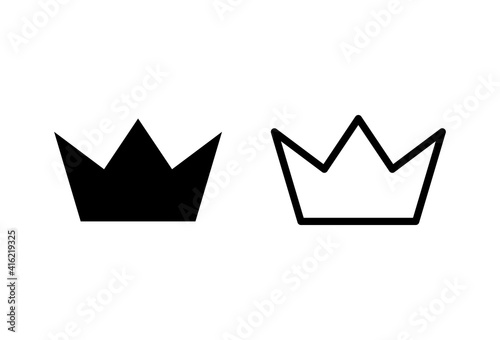 Crown icon set. crown vector icon