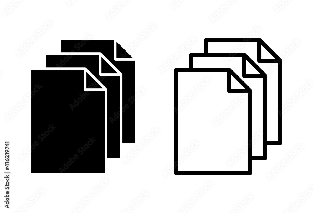 Document icon set. Paper icon. File Icon Document icon set. Paper icon. File Icon