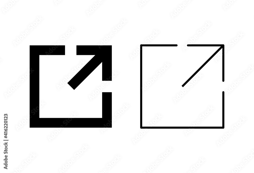 External link icon set. link icon vector. hyperlink symbol External link icon set. link icon vector. hyperlink symbol