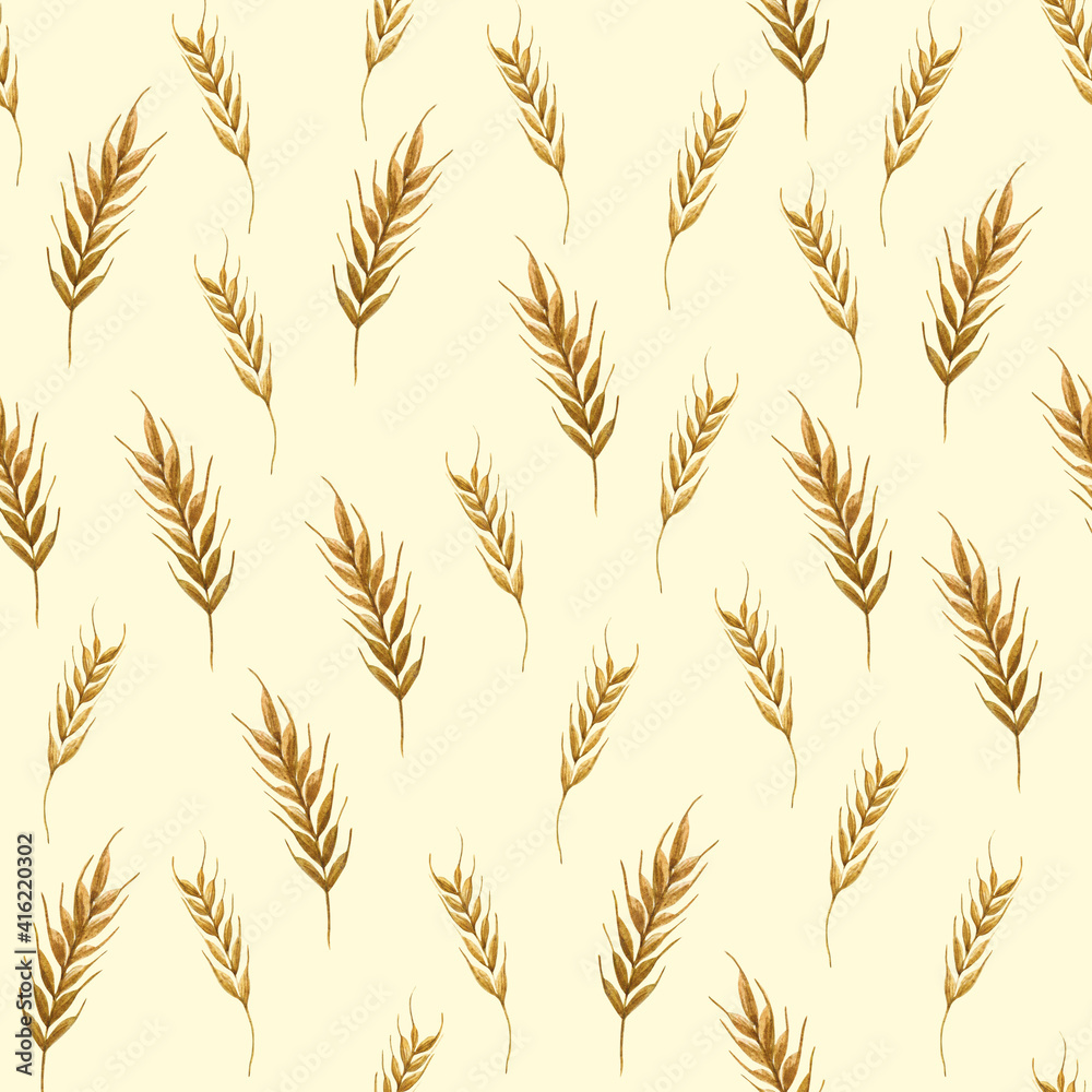 seamless pattern with wheat seamless pattern with wheat