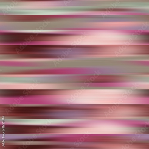 Seamless abstract blur ikat stripe pattern print. High quality illustration. Horizontal stripes of blurred colors. Abstract non print for fashion or interior surface design.