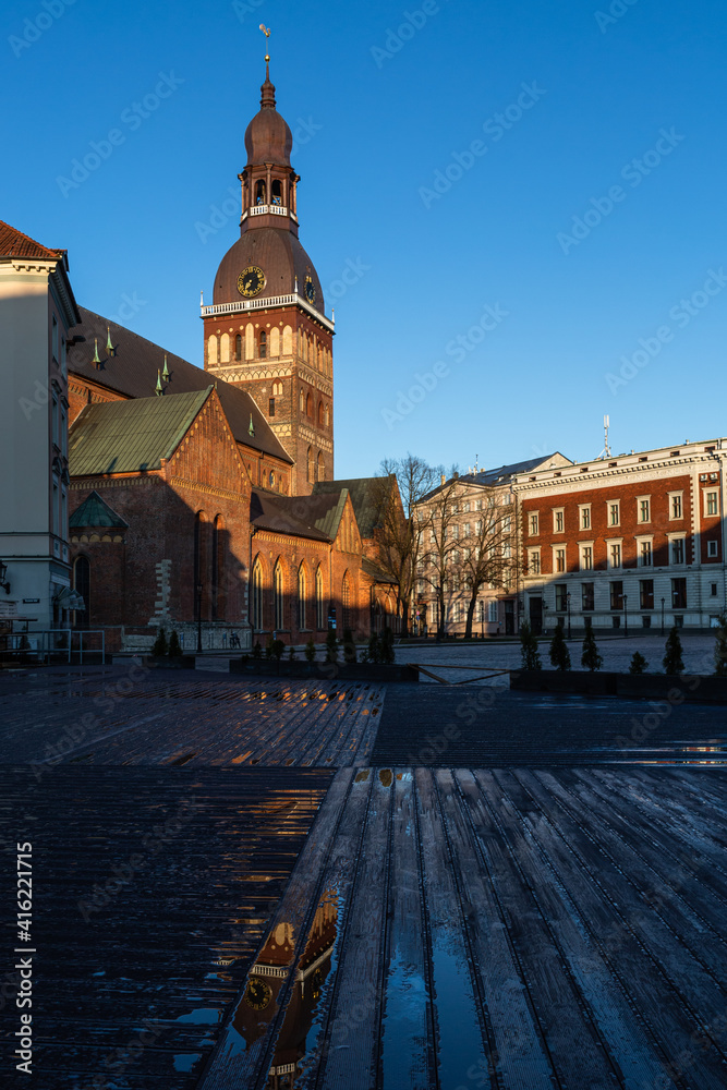 View of Riga on a sunny spring morning