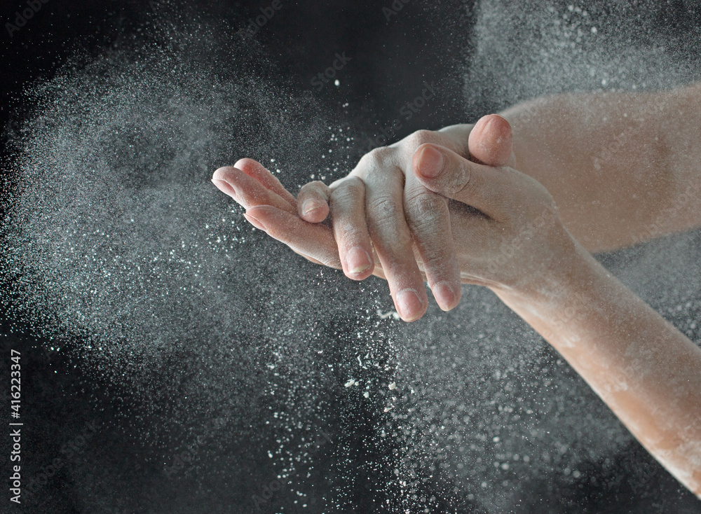 Hands in flour Hands in flour