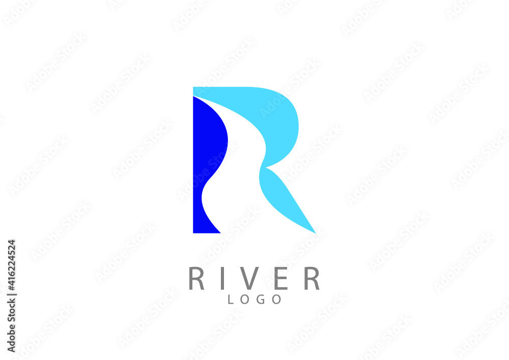 Abstract Letter R River Logo Design Vector Abstract Letter R River Logo Design Vector