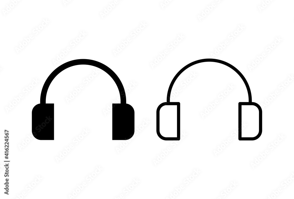 Headphone icon vector. Headset icon symbols Headphone icon vector. Headset icon symbols