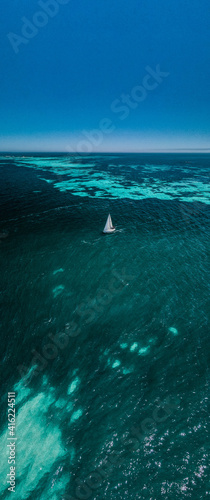 Sailing along the Western Australian coastline in Perth. © Michael