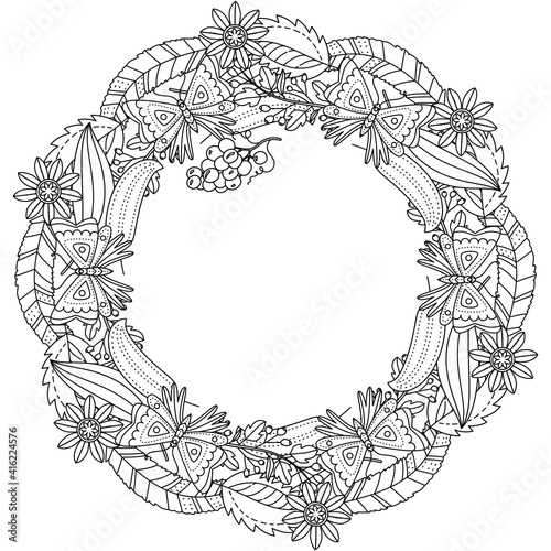 Simple Mandala Shape for Coloring. Vector Mandala. Circular. Flower. Oriental. Coloring Book Page. Outline.
