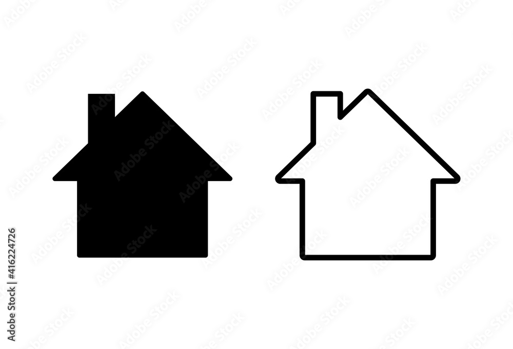 House icon set. Home icon vector