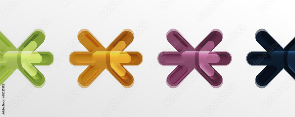Abstract glossy crosses background for business or technology presentations, internet posters or web brochure covers