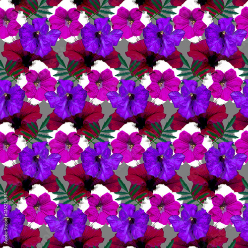 Seamless pattern with red, ...