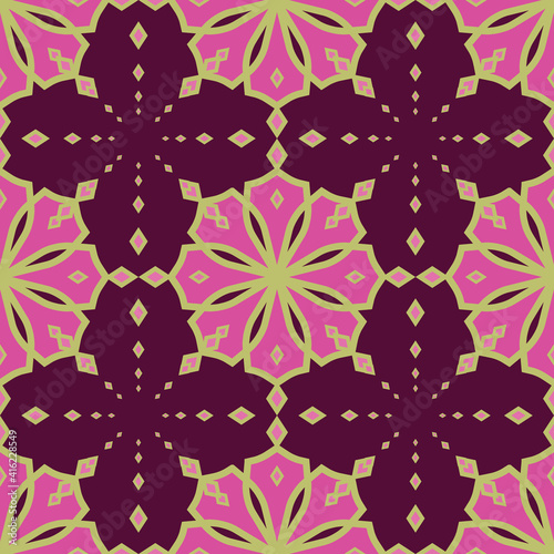 fabric abstract ethnic flower pattern, vector illustration style seamless. design for fabric, curtain, background, carpet, wallpaper, clothing, wrapping, Batik, fabric, tile, ceramic
