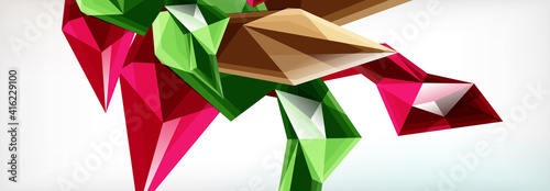 Vector 3d triangles and pyramids abstract background for business or technology presentations, internet posters or web brochure covers