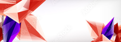 Bild auf Leinwand Vector 3d triangles and pyramids abstract background for business or technology