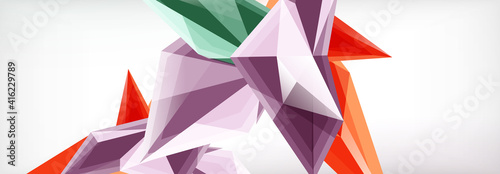 Vector 3d triangles and pyramids abstract background for business or technology presentations, internet posters or web brochure covers