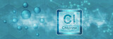 Cl symbol. Chlorine chemical element