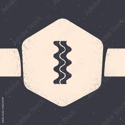 Pop art Bacon stripe icon isolated on color background. Vector.
