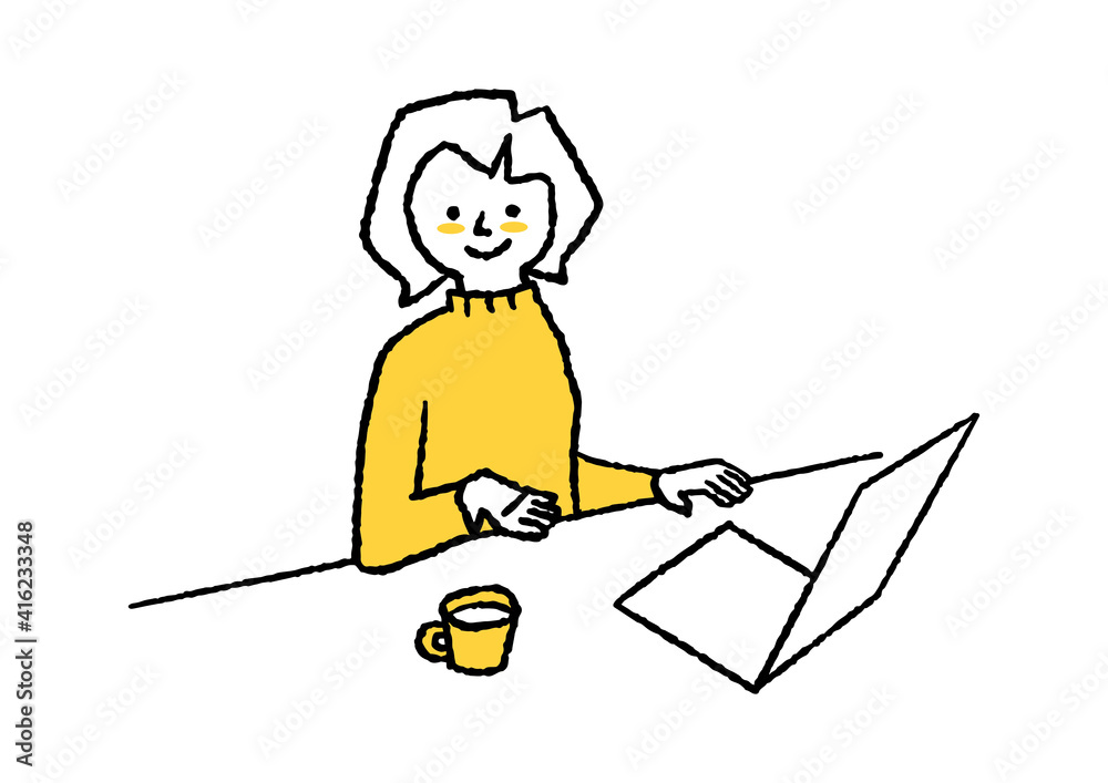 Fototapeta premium 仕事の説明をしている女性