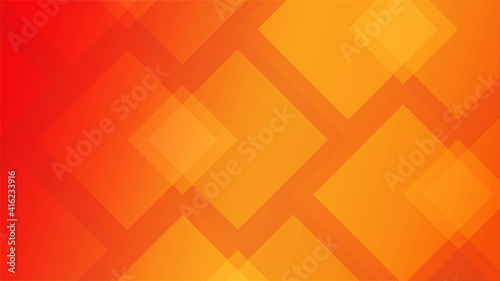 Abstract geometric background. Modern orange digital backdrop.