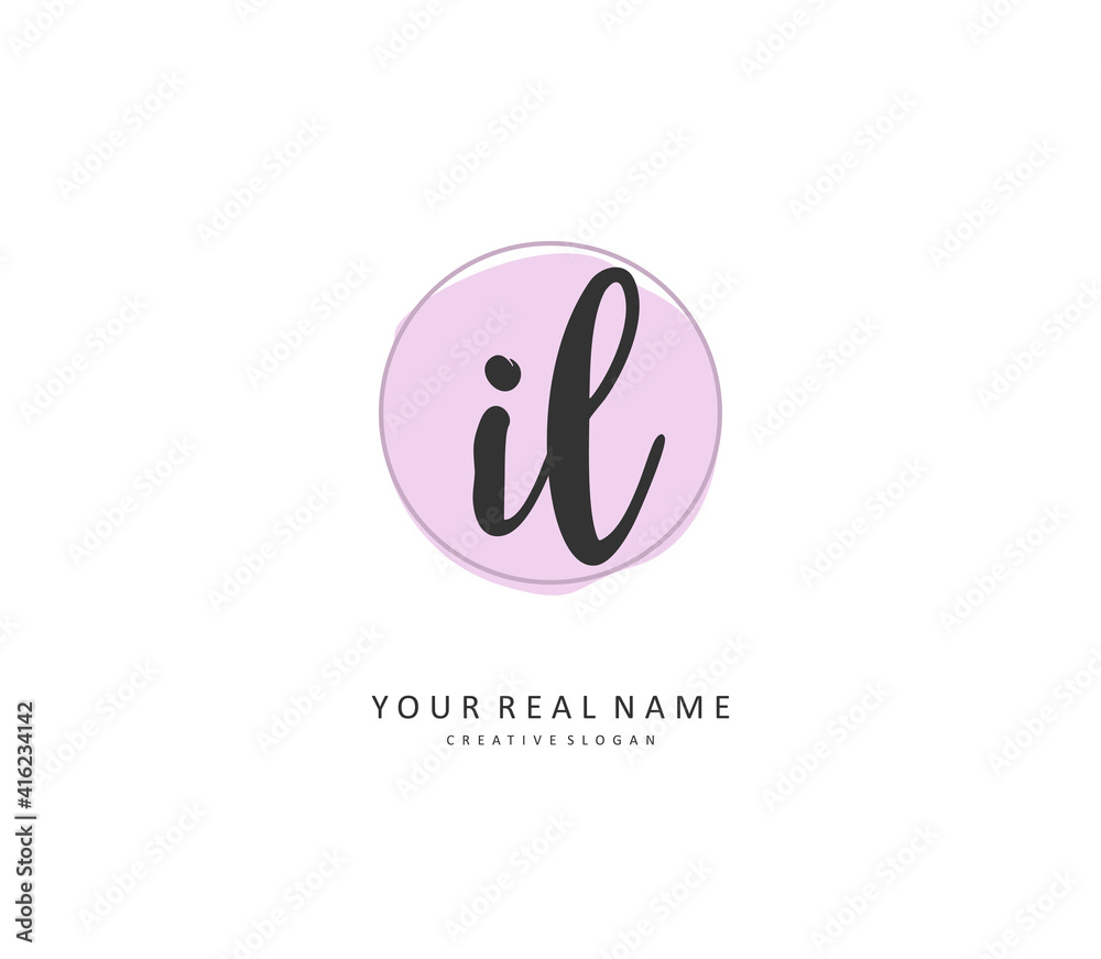 IL Initial letter handwriting and signature logo. A concept handwriting initial logo with template element. IL Initial letter handwriting and signature logo. A concept handwriting initial logo with template element.