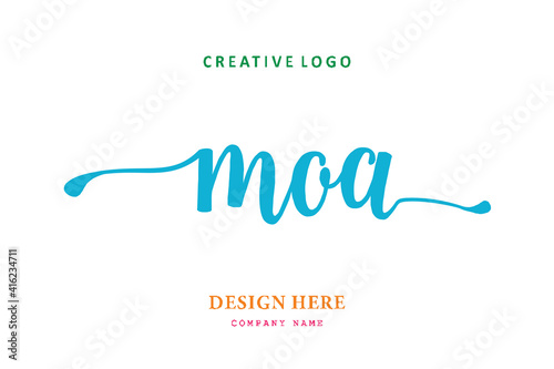 MOA lettering logo is simple, easy to understand and authoritative