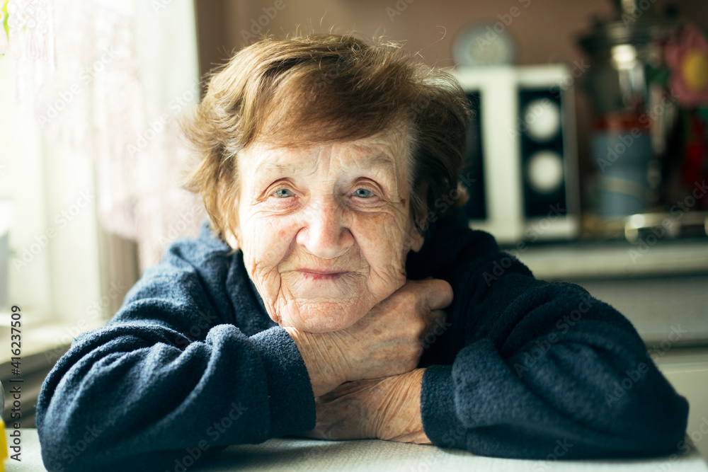 Portrait of an Old lady in her home. Portrait of an Old lady in her home.