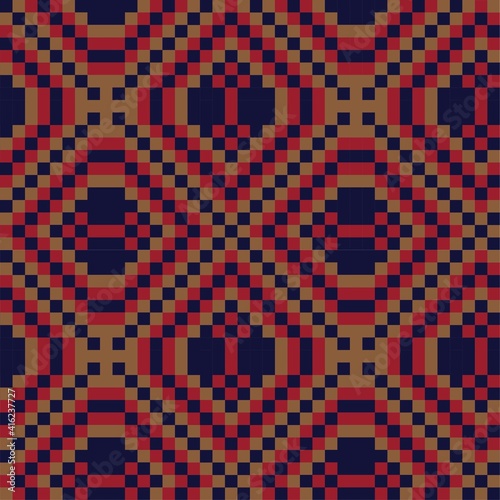 Red Christmas Fair Isle Seamless Pattern Background