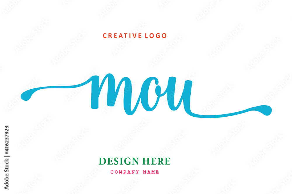 MOU lettering logo is simple, easy to understand and authoritative MOU lettering logo is simple, easy to understand and authoritative