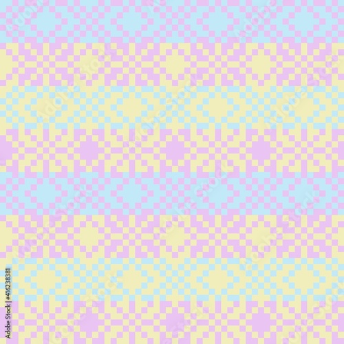 Pastel Christmas Fair Isle Seamless Pattern Background