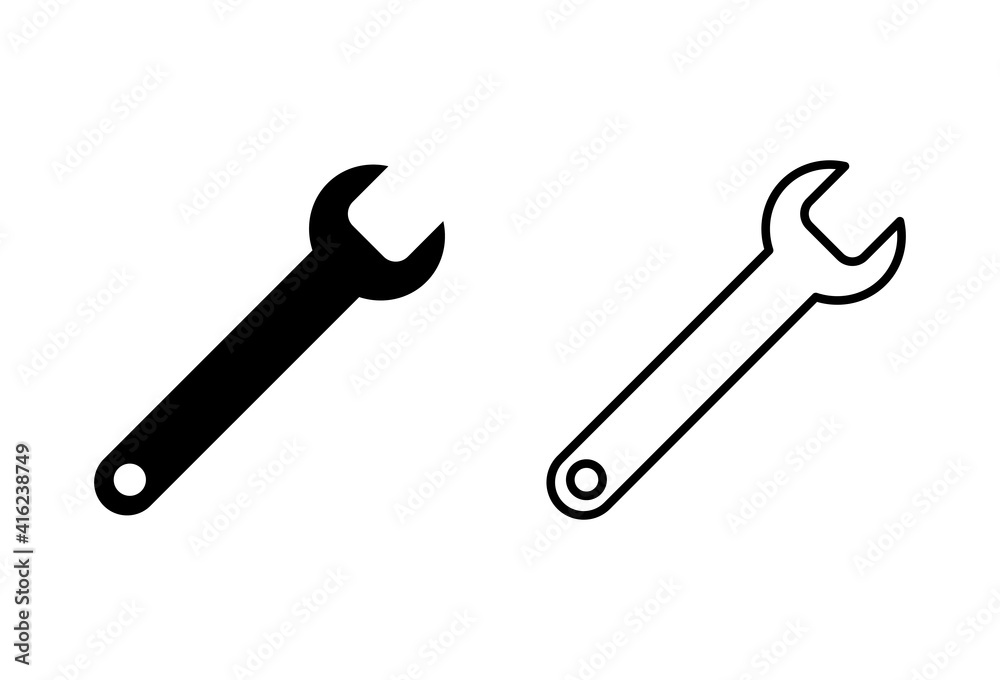 Wrench icon set. repair icon vector. tools icon vector Wrench icon set. repair icon vector. tools icon vector