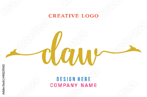 DAW lettering logo is simple, easy to understand and authoritative