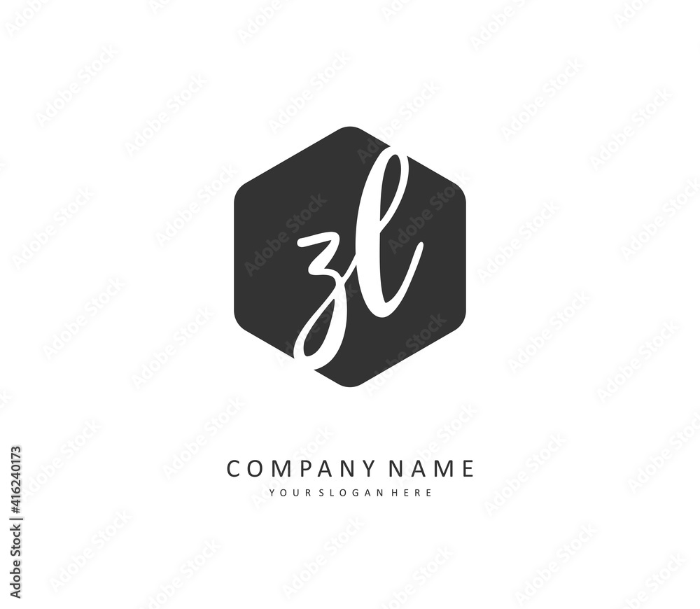 ZL Initial letter handwriting and signature logo. A concept handwriting initial logo with template element. ZL Initial letter handwriting and signature logo. A concept handwriting initial logo with template element.