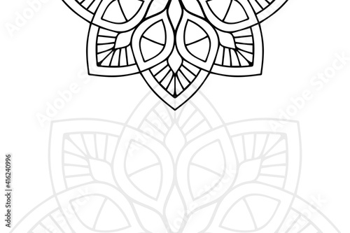 Ethnic floral mandalas  doodle background circles