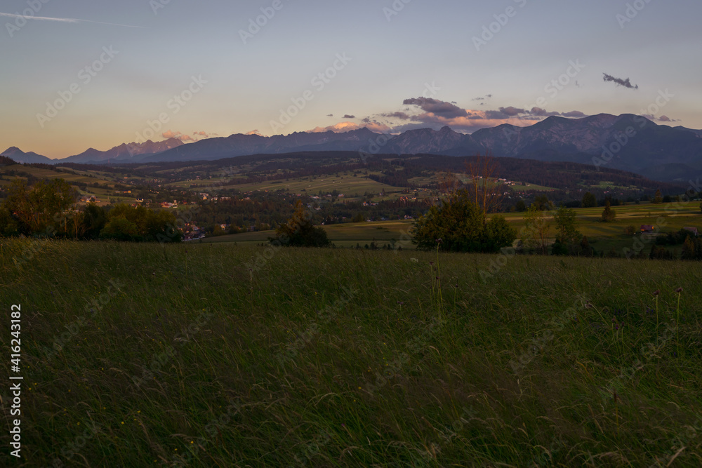 Obraz premium Summer view of the Polish Tatra Mountains