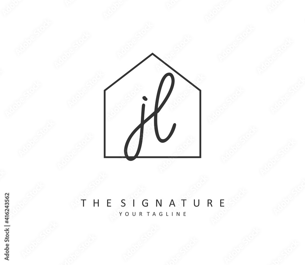 JL Initial letter handwriting and signature logo. A concept handwriting initial logo with template element. JL Initial letter handwriting and signature logo. A concept handwriting initial logo with template element.