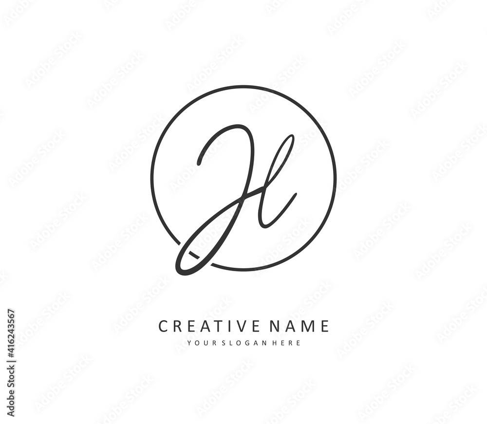 JL Initial letter handwriting and signature logo. A concept handwriting initial logo with template element. JL Initial letter handwriting and signature logo. A concept handwriting initial logo with template element.