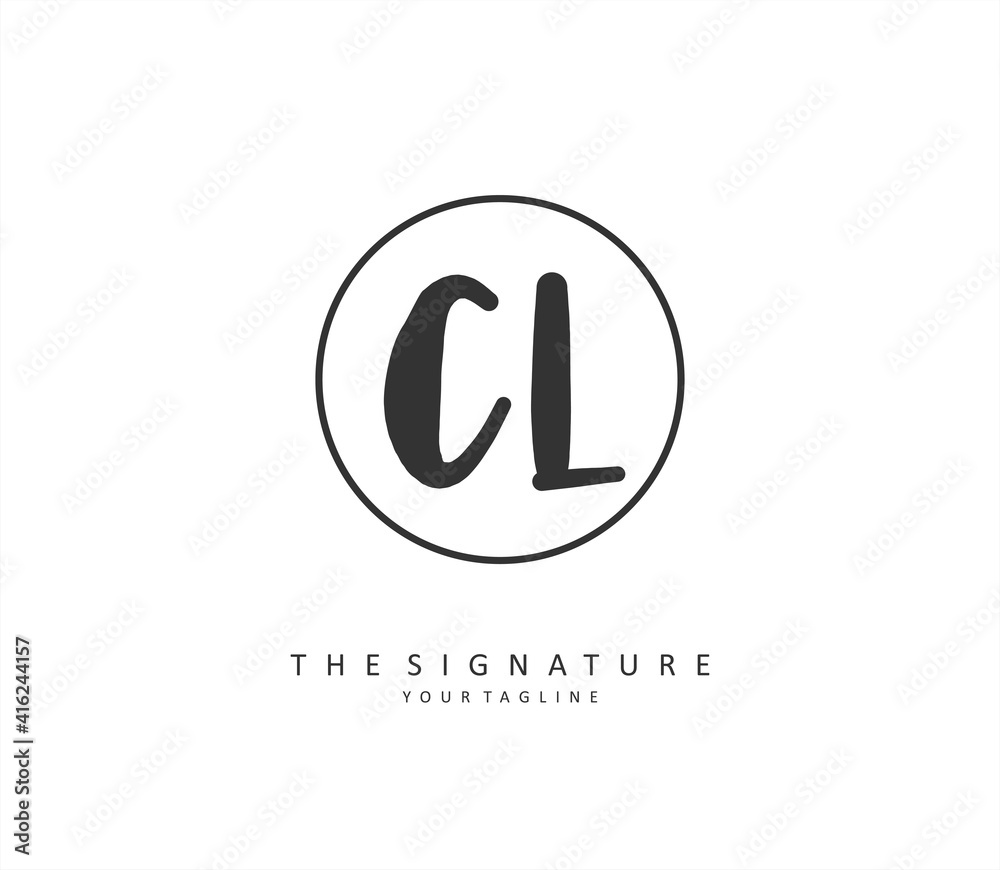 CL Initial letter handwriting and signature logo. A concept handwriting initial logo with template element. CL Initial letter handwriting and signature logo. A concept handwriting initial logo with template element.