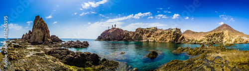 The mermaid reef is located in the Cabo de Gata Natural Park. Andalusia. Spain. (Arrecife de las Sirenas) photo