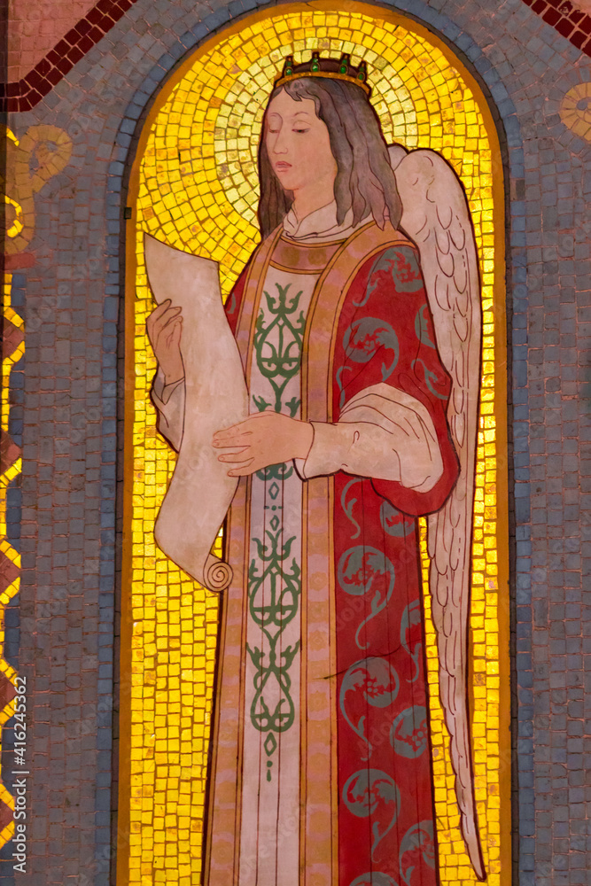 Naklejka premium Anges chant des louanges