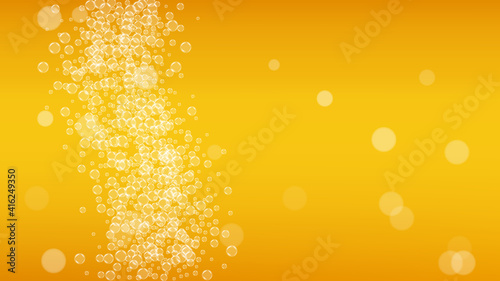 Splash beer. Background for craft lager. Oktoberfest foam.
