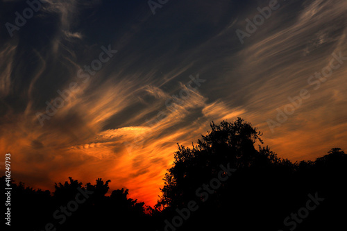 Cloud Formation During Sunset 