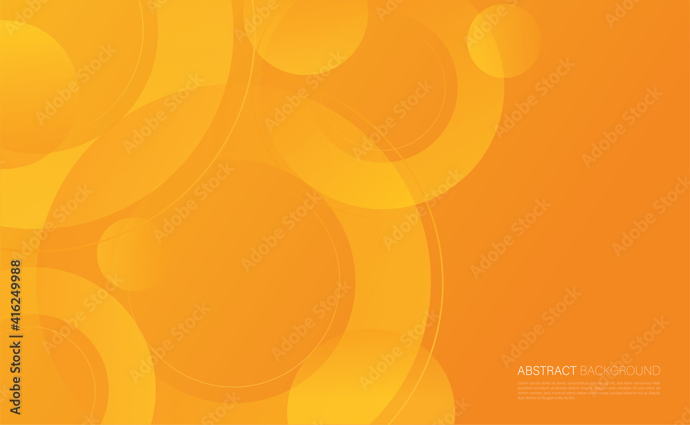 Abstract circles yellow background vector illustration 