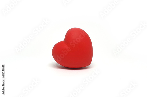 red rubber heart on white © Rodrigo