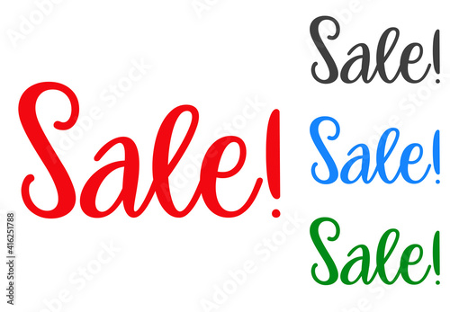  Logotipo con texto manuscrito Sale escrito a mano en varios colores